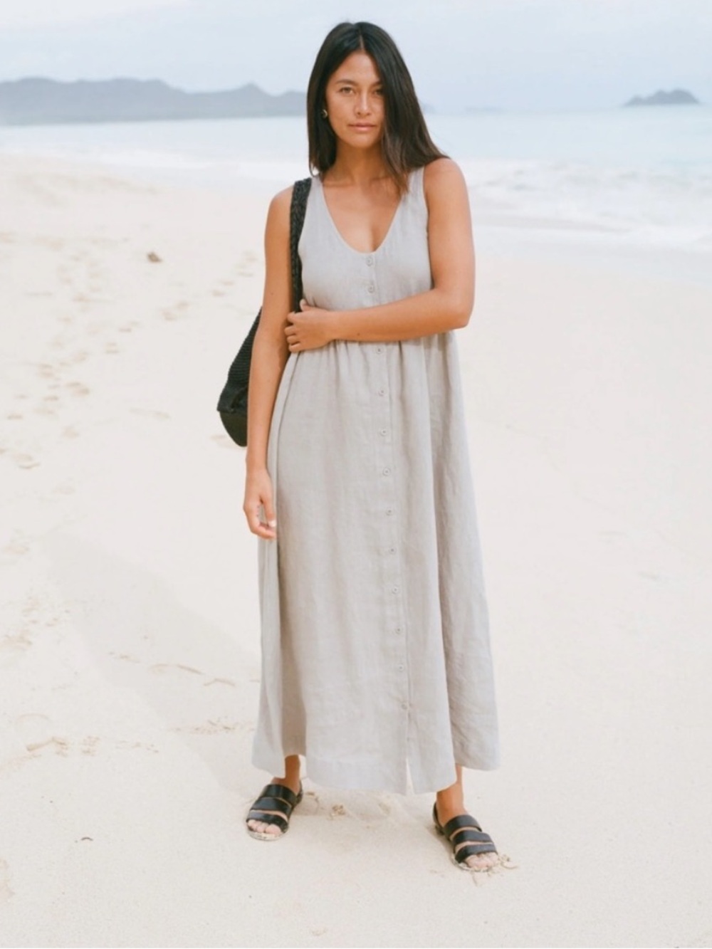 Ozma Billie Dress in Linen Fog